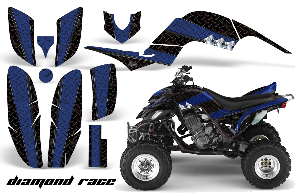 Yamaha Raptor 660 Graphics DIamondRace Blue